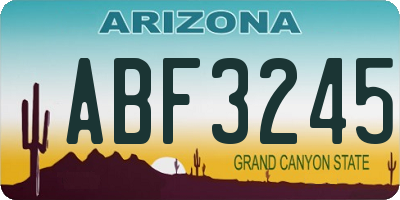 AZ license plate ABF3245