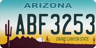 AZ license plate ABF3253