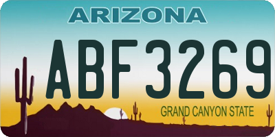 AZ license plate ABF3269