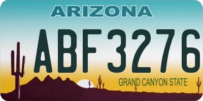 AZ license plate ABF3276