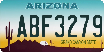 AZ license plate ABF3279