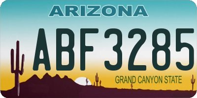 AZ license plate ABF3285