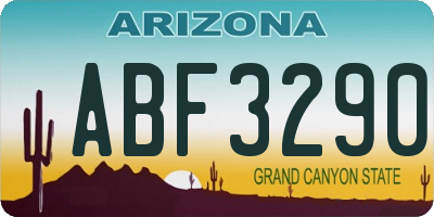AZ license plate ABF3290