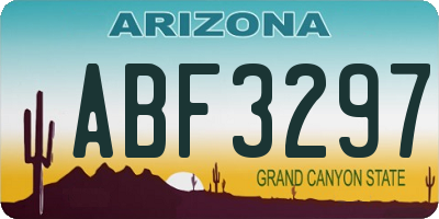 AZ license plate ABF3297