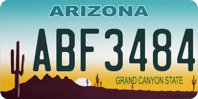 AZ license plate ABF3484