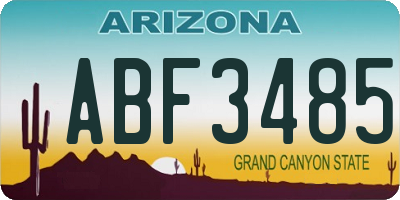 AZ license plate ABF3485