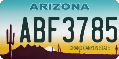 AZ license plate ABF3785