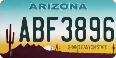 AZ license plate ABF3896