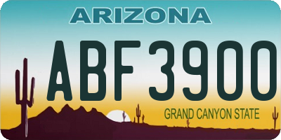AZ license plate ABF3900