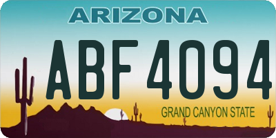 AZ license plate ABF4094