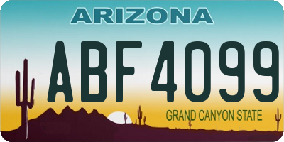 AZ license plate ABF4099