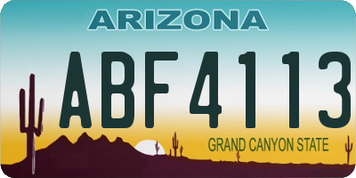 AZ license plate ABF4113