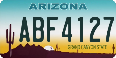 AZ license plate ABF4127