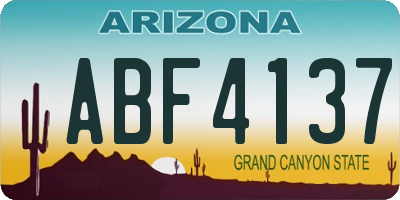 AZ license plate ABF4137