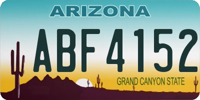AZ license plate ABF4152