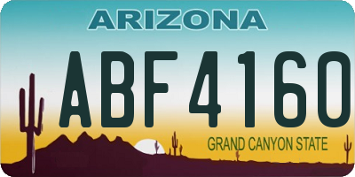 AZ license plate ABF4160