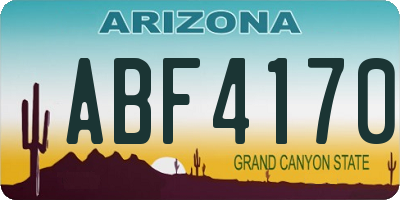 AZ license plate ABF4170