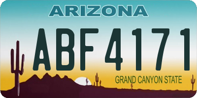 AZ license plate ABF4171