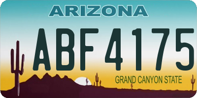 AZ license plate ABF4175