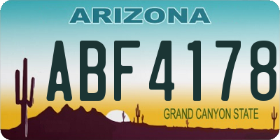 AZ license plate ABF4178