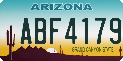 AZ license plate ABF4179