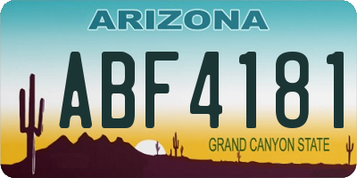 AZ license plate ABF4181