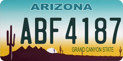 AZ license plate ABF4187