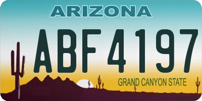 AZ license plate ABF4197