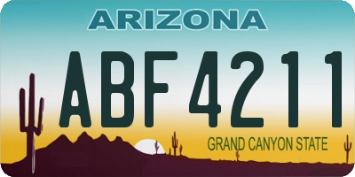 AZ license plate ABF4211