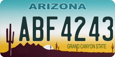AZ license plate ABF4243