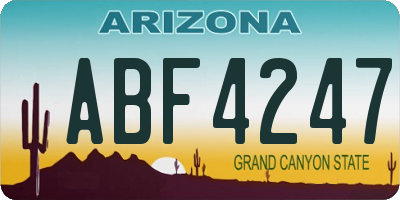 AZ license plate ABF4247