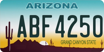 AZ license plate ABF4250