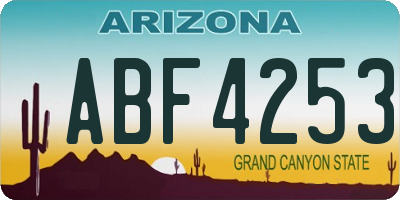AZ license plate ABF4253