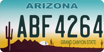 AZ license plate ABF4264