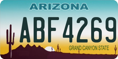 AZ license plate ABF4269
