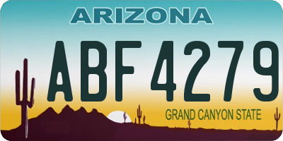 AZ license plate ABF4279