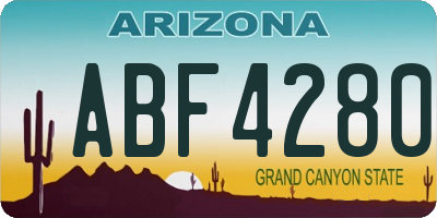 AZ license plate ABF4280