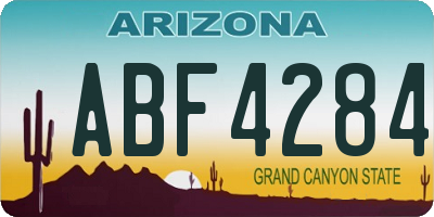 AZ license plate ABF4284