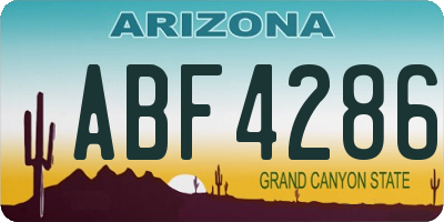 AZ license plate ABF4286