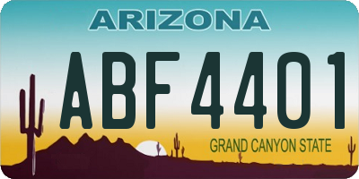 AZ license plate ABF4401
