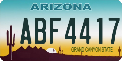 AZ license plate ABF4417