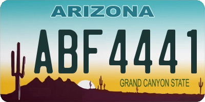 AZ license plate ABF4441