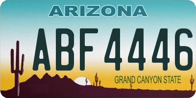 AZ license plate ABF4446