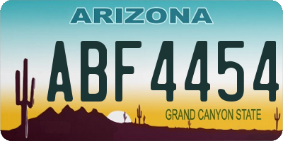 AZ license plate ABF4454