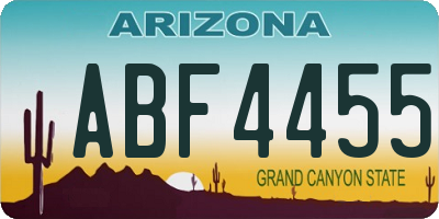 AZ license plate ABF4455