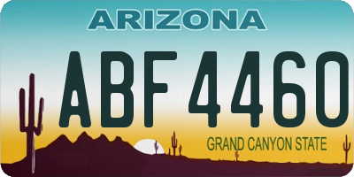 AZ license plate ABF4460