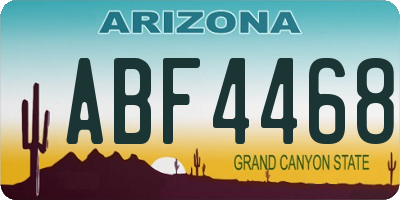 AZ license plate ABF4468