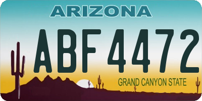 AZ license plate ABF4472