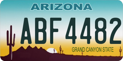 AZ license plate ABF4482