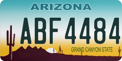 AZ license plate ABF4484